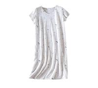 Camicie da notte estive da donna corte britanniche - T-shirt da notte oversize - Morbido abito da notte maglietta da notte taglie forti camicie da notte estive abbigliamento da notte stampa camicia da