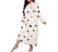 Camicie da notte in cotone da donna, camicia da notte lunga a maniche lunghe, abbigliamento da notte sexy da donna, camicia da notte per il tempo libero, camicia da notte UK, set di biancheria da