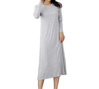 Camicie da notte in cotone da donna taglie forti - camicie da notte lunghe per donne anziane Regno Unito - Camicia da notte a maniche lunghe in cotone taglie forti camicie da notte a maniche lunghe