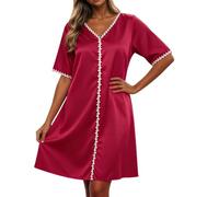 Camicie da Notte Premaman Estive Camicia Microfibra Corta Clinica Mezza Intera Offerte Morbidi Abito Femminile Classica Carine Conformate Cinese Inserti Spiritoso Coppia Super Frasi