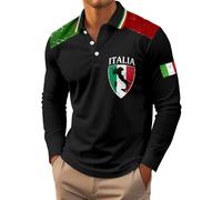 Camicie da uomo a maniche lunghe, casual, taglio sottile, top stampato per l'uso quotidiano, perfetto per l'autunno e l'inverno, si adatta bene ai jeans per abiti eleganti, bracciale cronometro, Nero