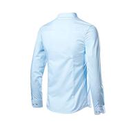 Camicie da uomo a maniche lunghe, non si stira, tinta unita, senza pieghe, camicie da lavoro bianche Oxford elasticizzate, casual, da lavoro, camicia formale vestibilità regolare, top casual
