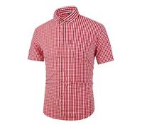 Camicie da uomo casual a righe per tutti i giorni, eleganti, comode e ideali per le attività all'aria aperta Uomo Elegante Camicia, Colore: rosso, S