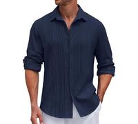 Camicie da uomo con colletto abbottonato a maniche lunghe camicie da ufficio da uomo non stirare alla moda camicia da spiaggia camicia estiva nobile top da lavoro vestibilità regolare maniche lunghe