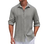 Camicie da uomo con colletto abbottonato a maniche lunghe camicie da ufficio da uomo non stirare alla moda camicia da spiaggia camicia estiva nobile top da lavoro vestibilità regolare maniche lunghe