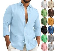 Camicie da uomo facili da stirare a maniche lunghe testurizzate da uomo camicia a maniche lunghe tinta unita camicie da ufficio camicia da ufficio smart top casual vacanze top tropicale hawaiano top