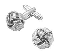 Camicie da uomo nere dorate argentate gemelli con nodo design rame(Color9)