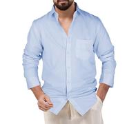 Camicie da uomo vestibilità regolare a maniche lunghe camicetta da uomo casual primavera e autunno camicia con risvolto a righe camicetta a maniche lunghe cardigan atletica sport abbigliamento da