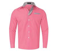 Camicie da uomo Vestibilità regolare Camicetta a maniche lunghe Camicetta da uomo Moda Casual Top Camicia Confortevole Colletto in tinta unita Top a maniche lunghe Top sportivo sportivo da lavoro Top