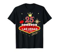 Camicie da viaggio per ragazze di Las Vegas 2025 È la mia squadra per il 25° compleanno Maglietta