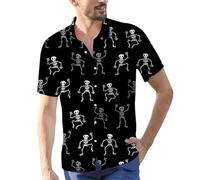 Camicie di Halloween per gli uomini Jack O' Lantern Ghost Shirt Cute Pumpkin Face T-Shirt Manica Corta Button Down Costumi 2025, Black1 Halloween Camicie per Uomo, 5XL
