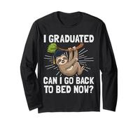 Camicie di Laurea Cool I Graduated Can I Go Back To Bed Now Maglia a Manica
