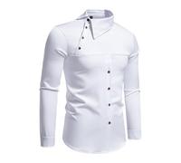 Camicie di Lino Uomo Camicia Maniche Lunghe Casual Elegante Moda 2024 Tessuto Morbido Comoda Abbigliamento Formale e Informale Leggero Molti Colori tra Cui Scegliere Vacanze Beach
