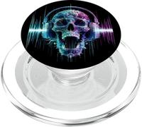 camicie dj da uomo musica teschio PopSockets PopGrip per MagSafe