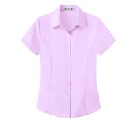 Camicie e camicette da lavoro da donna casual slim fit 4-way stretch senza pieghe formale tinta unita camicia business casual professionale Oxford camicie di facile manutenzione non stirare camicie