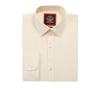 Camicie eleganti da uomo Vestibilità regolare a righe, polsini singoli e doppi