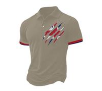 Camicie Estive Uomo, Camicia Casual dalla vestibilità Comoda Colletto con Bottoni Maniche Corte Ideale per L'Estate E per Tutti I Giorni Tessuto Traspirante E Confortevole (Khaki L)