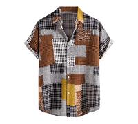 Camicie hawaiane casual da uomo Button Down Cruise Tropical Caraibi Camicia a maniche corte Beach Hawaiian Palm Tree Summer Graphic Floral Funny Bowling Messico Cruise Shirts Camicia da uomo anni '80,