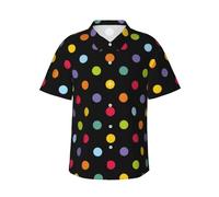 Camicie hawaiane da festa da uomo colorate a pois neri per cena L, Come mostrato, XL