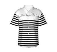 Camicie hawaiane da uomo a maniche corte, con stampa di animali della fattoria degli animali, camicie da spiaggia tropicali per l'estate e le vacanze, Nero , 3XL