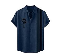 Camicie hawaiane da uomo a maniche corte da lavoro slim fit camicia con bottoni con tasca camicie da uomo abbottonate vestibilità regolare da uomo taglie forti boho stampa tribale colletto button down