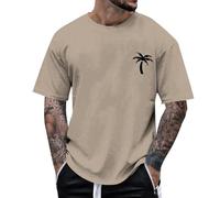 Camicie hawaiane da uomo a maniche corte estive casual alla moda vestibilità ampia leggera da viaggio da indossare tutti i giorni camicie hawaiane da, Kaki, XXL