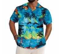 Camicie Hawaiane da Uomo, Camicie a Maniche Corte Divertenti - Camicia Hawaiana Button Down, Camicia Uomo per Festa della Birra - Camiciotto Brutto, Accessori Addio al Celibato o Camiciotto Vacanza
