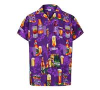 Camicie Hawaiane da Uomo, Camicie a Maniche Corte Divertenti - Camicia Hawaiana Button Down, Camicia Uomo per Festa della Birra - Camiciotto Brutto, Accessori Addio al Celibato o Camiciotto Vacanza