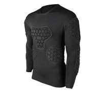 Camicie imbottite da calcio - Camicie imbottite da paintball, camicie imbottite per giovani | Maglia da portiere a maniche lunghe con ammortizzatore, maglia a compressione calcio giovanile per il