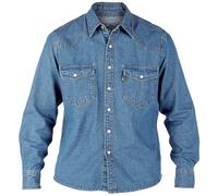Camicie In Denim STONEWASH DUKE Di Misura 1XL A 8XL