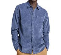 Camicie invecchiate da uomo casual a maniche lunghe in tinta unita con colletto con risvolto camicia con bottoni con tasca sul petto vestibilità aderente comoda semplice camicia lavata leggera top