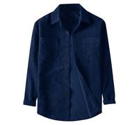 Camicie Jeans Uomo Camicia da in Velluto a Coste per Stagioni Primaverili e Autunnali con Design Moda Casual Giovanile Slim Fit Stile Urbano Il Tempo Libero