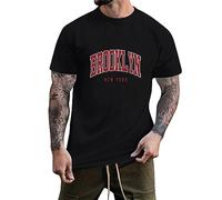 Camicie Maniche Corte Uomo Slim Fit Camicia Manica Corta Elasticizzata T Shirt Oversize New York Maglietta Palestra Casual