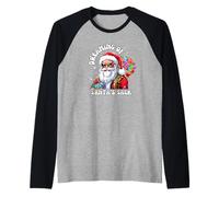 Camicie Natalizie da Donna Che sognano Il Gioco di Parole del Sacco di Babbo Natale Maglia con Maniche Raglan