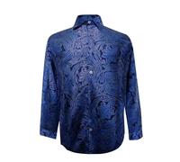Camicie occidentali ricamate a maniche lunghe da uomo camicie da smoking formali a maniche lunghe vestibilità regolare camicia da sposa elegante camicia da sposa nobile su misura top jacquard