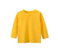 Camicie per ragazzi, 140, a maniche lunghe, casual, tinta unita, per bambini, colore blu, giallo., 1-2 Jahre