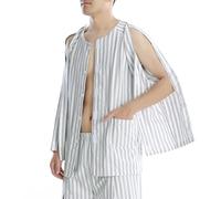 Camicie postoperatorie da uomo, unisex, per chirurgia delle spalle, per ospedale sinistro e lato destro, per ospedale, per il recupero dopo operazioni, grigio., L