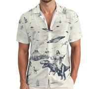 Camicie Uomo - Camicia Casual da Uomo con Bottoni vestibilità Ampia da Indossare Tutti i Giorni Perfetta per la Primavera e l'autunno Elasticizzata in Quattro direzioni Ideale per Pantaloni Lunghi