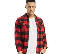 Dickies New Sacramento Camicia manica lunga Uomo, rosso nero quadri, taglia S