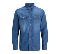 CAMICIE Uomo JACK&JONES 12138115 SHERIDAN MEDIUM BLUE DENIM