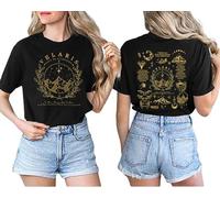 Camicie Vintage da Donna Acotar Night Court T-Shirt Velaris City of Starlight T-Shirt Night Court Graphic Tee Top, Nero-1, S