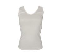 RAGNO Camiciola Donna Cotone Filo di Scozia Scollo V Canottiera Spalla Larga Articolo 028192 Natural IPOALL SL, 010N Bianco, M