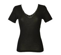 Camiciola donna INFIL mezza manica misto lana inserti in pizzo articolo 2M221172