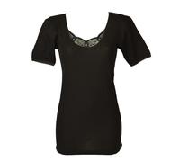 Camiciola donna LIABEL manica corta misto lana con inserti in pizzo articolo 51/