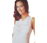 Camiciola in pizzo donna spalla larga intima puro cotone ALPINA Proposte 51049