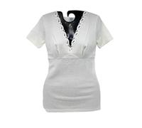 Camiciola reggiseno manica corta in Lana/Cotone, Sintonia 70318 Ragno