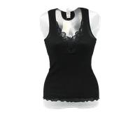 Camiciola Spalla Larga Donna, Lana/Seta RAGNO, Nero cod.077082