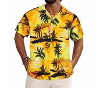 Camiciotto Estivo Uomo, Camicie Hawaiane Estive Da Uomo - Camicie Hawaiane a Maniche Corte Con Stampa Floreale Tropicale - Camicie Hawaiane Da Uomo Per Addio Al Celibato O Festa Sulla Spiaggia