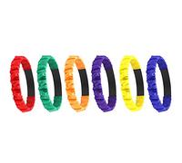 Camidy 3 Legged Race Bands Durable 3 Legged Race Bands Random Color 3 Legged Races Soft Elastic Race Ties for Children People Outdoor Fun Game 6 Pack