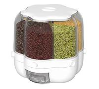 Camiesy Dispenser di alimenti rotante Secchio di Serbatoio di stoccaggio del Sigillato Contenitore di grano contenitore per la casa e la